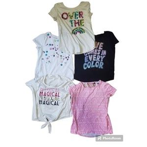 💚4/$20  Mixed Lot Girls Tops Size XL 14/16 Set Of 5 - Wonder Nation, **AS IS**